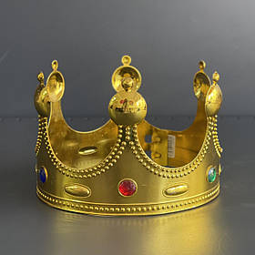 Корона "Король", золота, Корона пластиковая "Король"