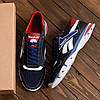 Чоловічі літні кросівки (шкіра, текстиль), сині кроси, чоловіче взуття на літо, розмір 40 41 42 43 44 45, фото 3