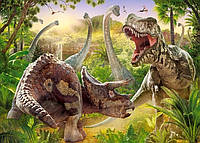 Пазл для детей "Битва динозавров" Castorland (B-018413) для детей от 7 лет
