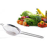 Набір металевих сито Stainless Steel 3 шт. Сіточки для чаю, кави, компотів. Бармен бокс, фото 7