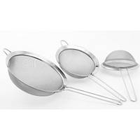 Набір металевих сито Stainless Steel 3 шт. Сіточки для чаю, кави, компотів. Бармен бокс