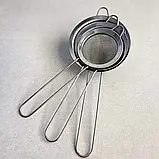 Набір металевих сито Stainless Steel 3 шт. Сіточки для чаю, кави, компотів. Бармен бокс, фото 10