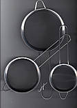 Набір металевих сито Stainless Steel 3 шт. Сіточки для чаю, кави, компотів. Бармен бокс, фото 9