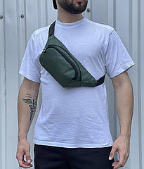 Чоловіча сумка бананка хакі | Поясна сумка через плече