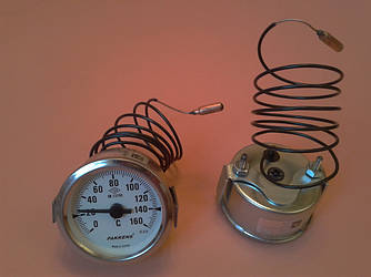 Капілярний Термометр PAKKENS Ø60мм від 0 до 160°С, довжина капіляра 1метр Туреччина ZIPMARKET