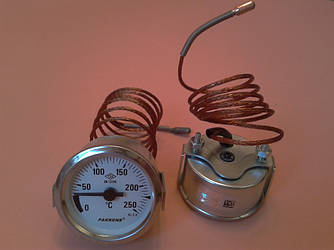 Капілярний Термометр PAKKENS Ø60мм від 0 до 250°С, довжина капіляра 1метр Туреччина ZIPMARKET