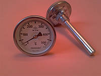 Термометр биметаллический трубчатый PAKKENS Ø63мм / Tmax = 500°С / гильза L=100 мм (с резьбой 1/2") Турция