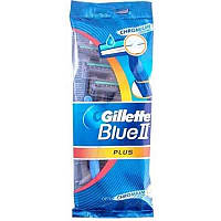GILLETTE Blue II PLUS Джілет Блу 2 леза Плюс 5шт. одноразові станки для гоління