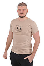 Футболка чоловіча Armani 23-A2028 бежева 2XL, фото 4