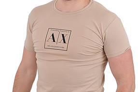 Футболка чоловіча Armani 23-A2028 бежева 2XL, фото 5