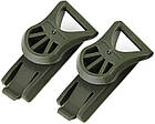 Поворотні кліпси затискачі для кріплення фіксації окулярів на каску шолом 19 мм — Олива, фото 2