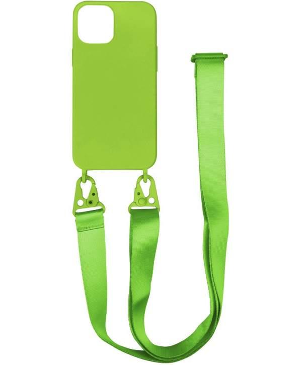 Силіконовий чохол на шнурку Crossbody для iPhone 12 Pro (09) Party green Зелений