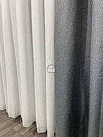 Мешковина шторы ткань однотонная рогожка 18, серый