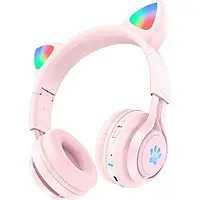 Наушники Hoco W39 Cat Ear Cute Kids Wireless Pink