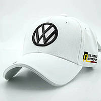 Кепка з логотипом Volkswagen, брендова автомобільна кепка, бейсболка біла Фольксваген