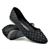 Балетки женские черные замшевые, туфли лодочки (НАЛИЧИЕ размеров в писании)