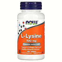 L-лізин, L-Lysine, Now Foods, 500 мг, 100 таблеток
