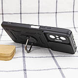 Ударопрочный противоударный чехол для Xiaomi Redmi Note 10 Pro черный, чохол з кільцем редмі нот 10 про, фото 2