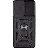 Ударопрочный противоударный чехол для Xiaomi Redmi Note 10 Pro черный, чохол з кільцем редмі нот 10 про, фото 4