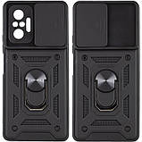 Ударопрочный противоударный чехол для Xiaomi Redmi Note 10 Pro черный, чохол з кільцем редмі нот 10 про, фото 5