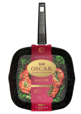Сковорідка-гриль алюм. антиприг. покриття "Oscar Master" 28см №OSR-8102-28(6)