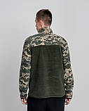 Чоловіча флісова кофта на замку, принт камуфляж. Розміри: S,M,L,XL,XXL., фото 3