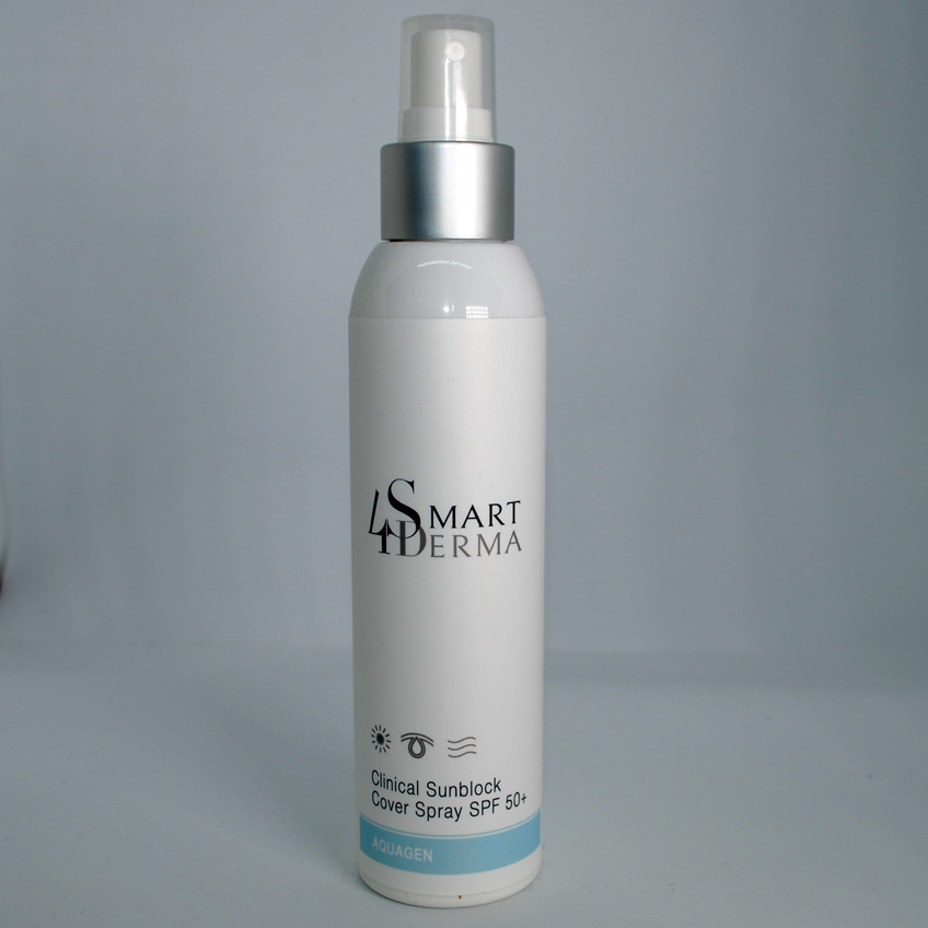 Smart4Derma Aquagen Clinical Sunblock Cover Spray SPF 50+ Пост-Процедурний Захисний Регенеруючий Спрей SPF 50+, 150 мл