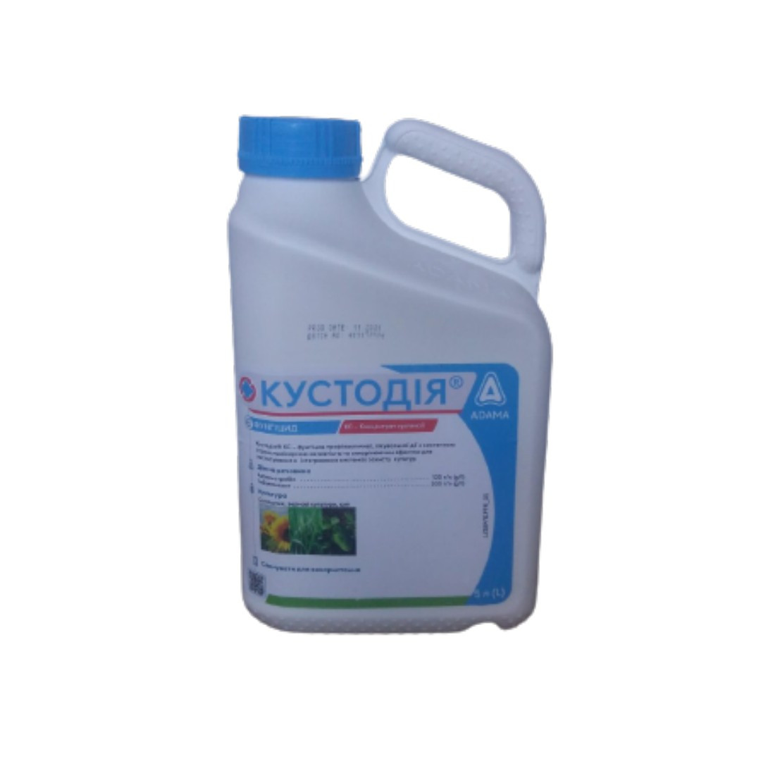 Фунгіцид Кустодія для захисту зернових культур, соняшнику, ріпаку, кукурудзи, сої -азоксистробін, тебуконазол