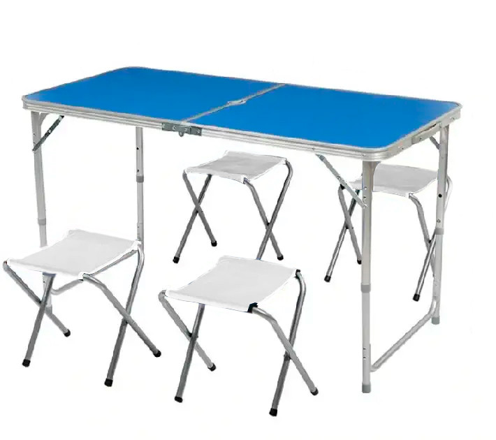 Стіл і стільці для пікніка Folding Table Синій, фото 1
