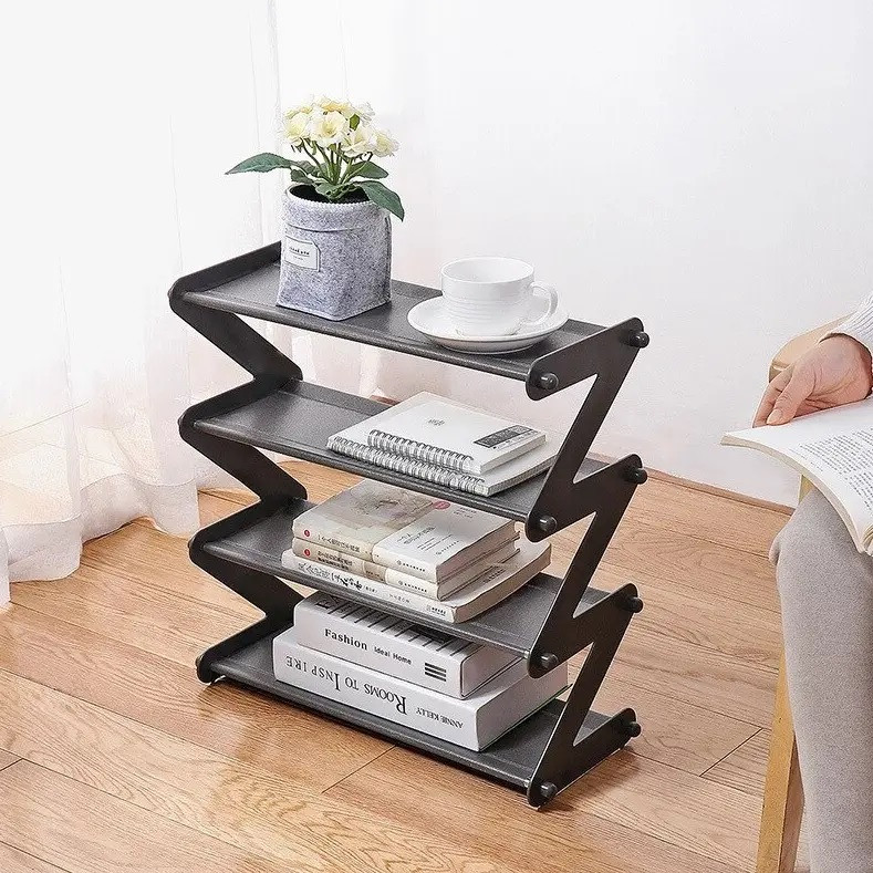 Полиця-стійка-органайзер для взуття 4 полиці Shape Shoe rack Сіра SSR-011-Grey