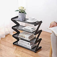 Полиця-стійка-органайзер для взуття 4 полиці Shape Shoe rack Сіра SSR-011-Grey