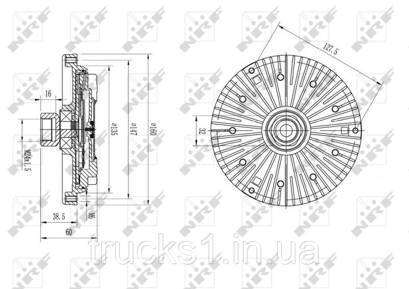 Віскозна муфта 49589 (NRF), фото 1