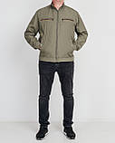 Чоловіча куртка (вітрівка) оливового кольору., фото 3