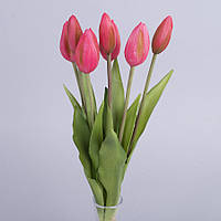 Букет Тюльпан латексный 7 бутонов 40см розовый Цветы искусственные