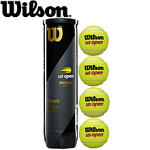 М'ячі для великого тенісу м'ячі для ігор з тенісними ракетками Wilson US Open 4 ball (4шт.)