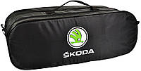 Сумка-органайзер в багажник с логотипом Skoda на 2 отделения черного цвета 03-108-2Д