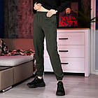 Жіночі спортивні штани-хакі весняні літні базові на гумці, фото 5