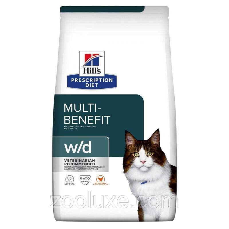 Hills Multi-Benefit w/d Chicken 3 кг - корм для котів з куркою (Hill's, Хиллс, Хилс)