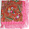 Хустка народна "Букет лілій" Рожева 611016, фото 2