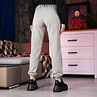 Жіночі спортивні штани сірі весняні літні базові на гумці, фото 3