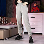 Жіночі спортивні штани сірі весняні літні базові на гумці, фото 4