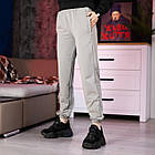Жіночі спортивні штани сірі весняні літні базові на гумці, фото 5