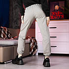 Жіночі спортивні штани сірі весняні літні базові на гумці, фото 6