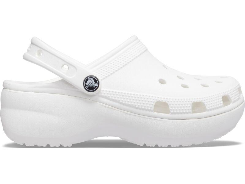 Crocs Clog CLASSIC PLATFORM White Жіночі Сабо Крокс Класик Білі
