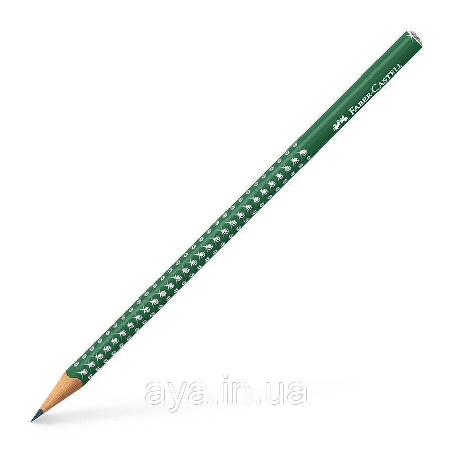 Чорнографітний олівець Sparkle Forest green Faber-Castell (B, тригран. корп. лісовий зелений) 118239