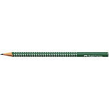 Чорнографітний олівець Sparkle Forest green Faber-Castell (B, тригран. корп. лісовий зелений) 118239, фото 3
