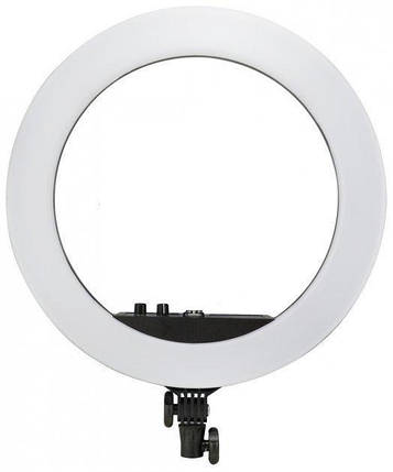 Кільцева селфі LED лампа RL-18 ІІ 45см, 55Вт з USB WiFi пультом 3 кріпленнями сумкою, фото 1