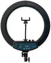 Кільцева селфі LED лампа RL-18 ІІ 45см, 55Вт з USB WiFi пультом 3 кріпленнями сумкою, фото 3
