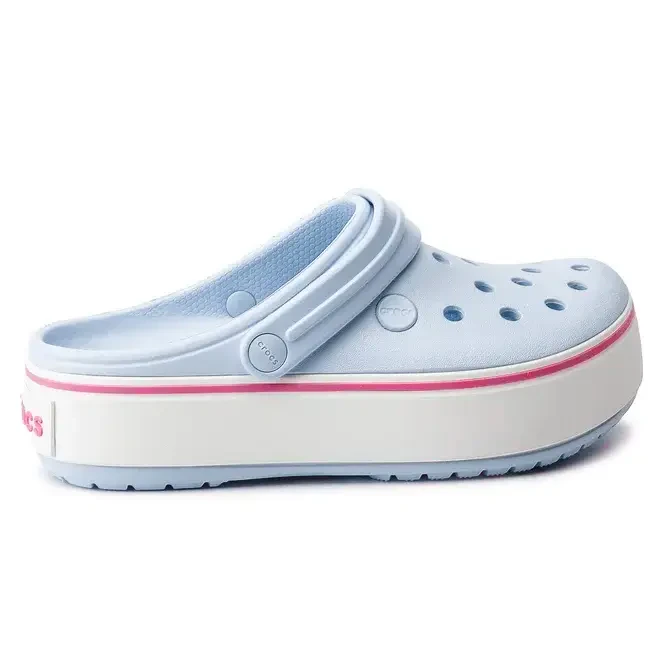 Crocs Crocband Platform Clog Ice Blue — Жіночі Сабо Крокс Крокбенд Платформ Блакитні — Оригінал