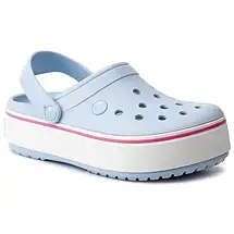 Crocs Crocband Platform Clog Ice Blue — Жіночі Сабо Крокс Крокбенд Платформ Блакитні — Оригінал, фото 3